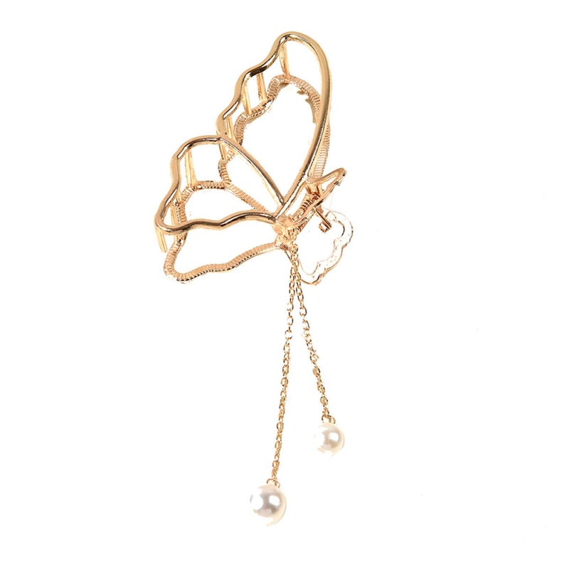 Pearl Tassel Alloy Hair Claw Clip for Women Elegant Styling Daily Use - Image 1